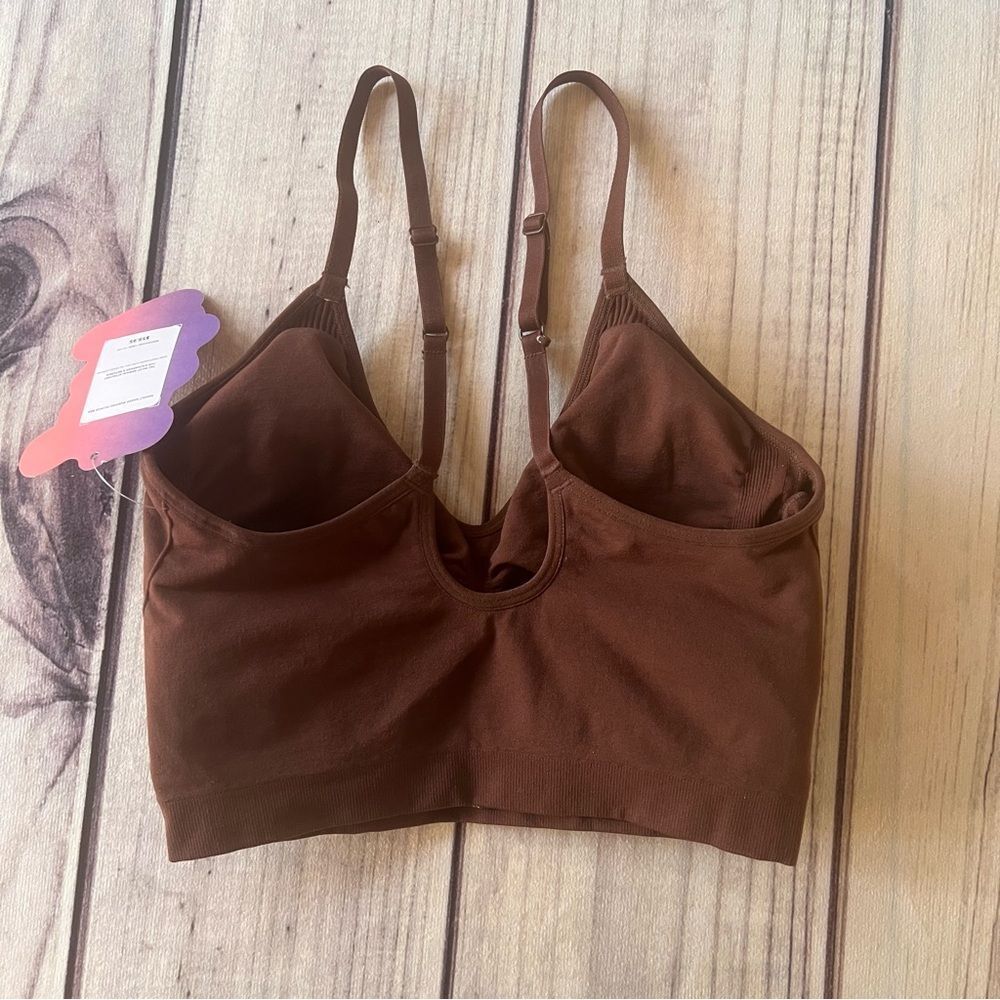 Yitty Fabletics Brown Nearly Naked Shapewear Plunge Bra M/L — image 6 of 8